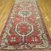 5′ x 12′ Vintage Turkish Oushak Red Tribal Rug Hand Knotted Wool