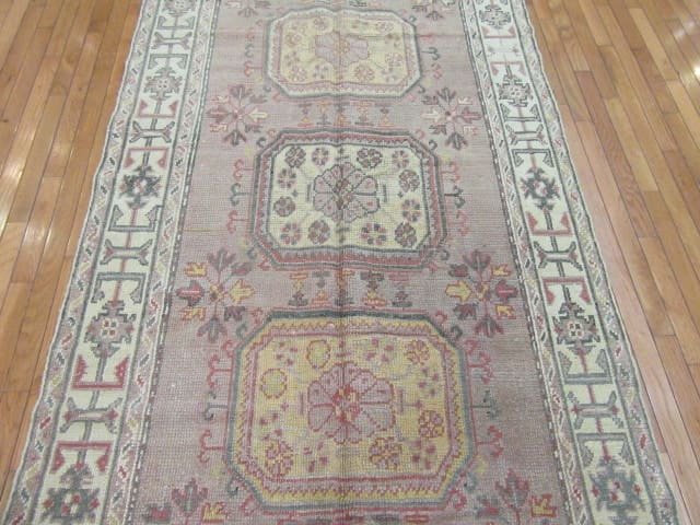 5′ x 11′ Turkish Oushak Beige Transitional Runner Hand Knotted Wool
