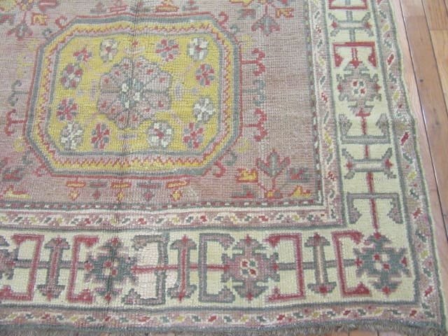 5′ x 11′ Turkish Oushak Beige Transitional Runner Hand Knotted Wool
