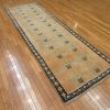 3′ x 10′ Turkish Gold Blue Transitional Runner Hand Knotted Wool