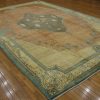 9′ x 14′ Turkish Peach Blue Savonnerie Rug Traditional Wool
