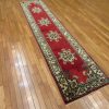 2′ x 10′ Vintage Turkish Oushak Red Runner Traditional Wool
