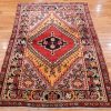 4′ x 5′ Red Fine Hand-Knotted Turkish Oushak Rug – Traditional Wool