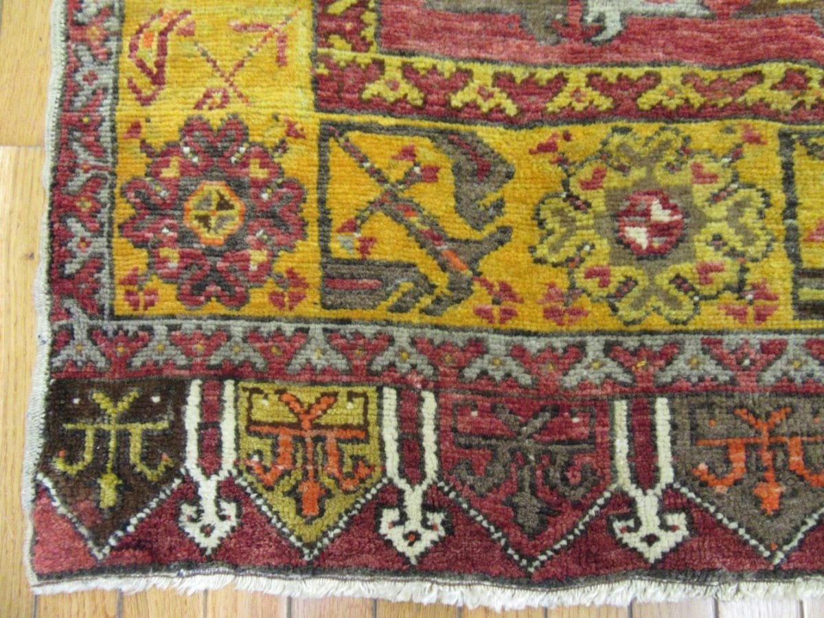5′ x 11′ Turkish Oushak Red Vintage Rug Transitional Wool
