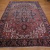 9′ x 12′ Red Fine Hand-Knotted Persian Heriz Rug – Traditional Wool