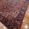 9′ x 12′ Red Fine Hand-Knotted Persian Heriz Rug – Traditional Wool