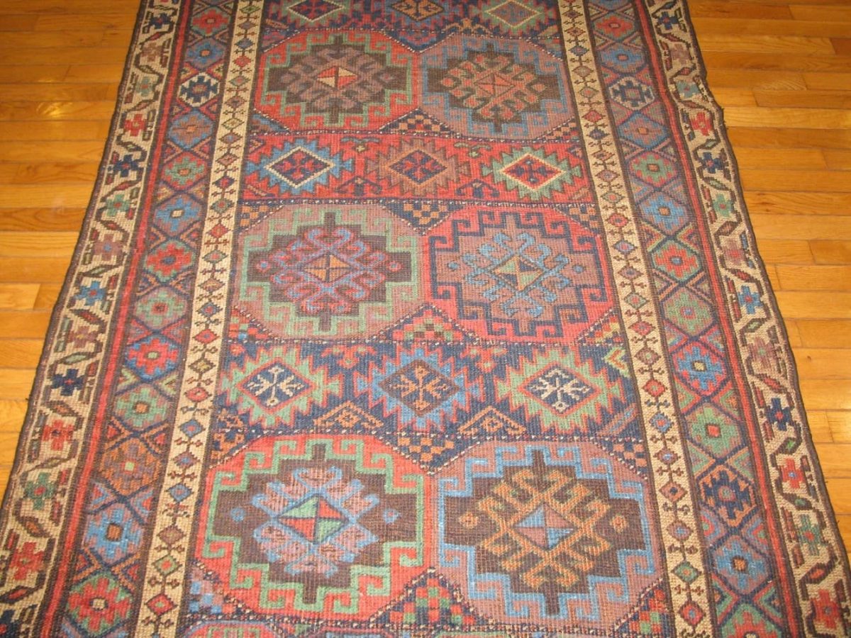 4′ x 12′ Antique Handmade Persian Kurdish Runner Rug