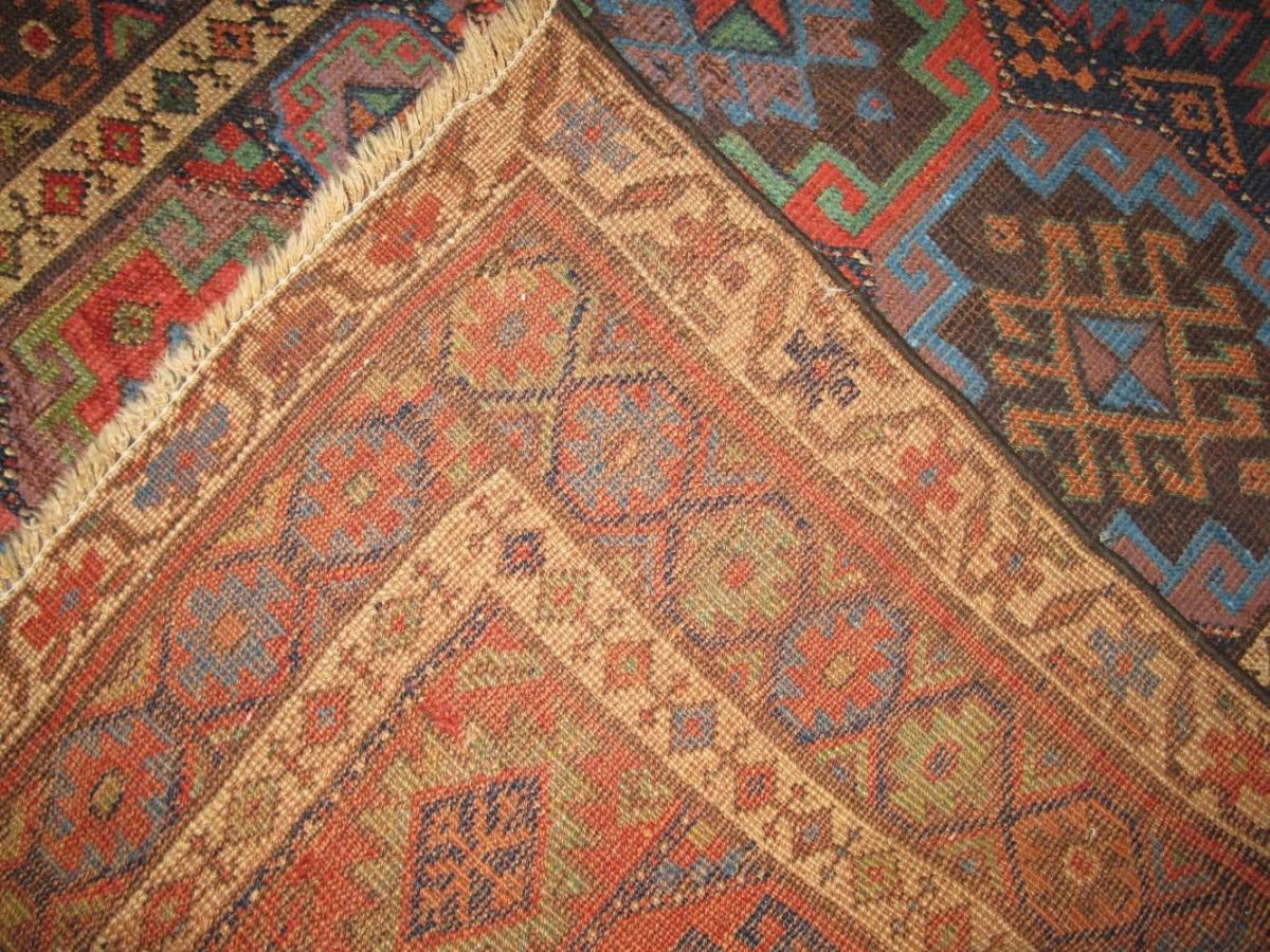 4′ x 12′ Antique Handmade Persian Kurdish Runner Rug