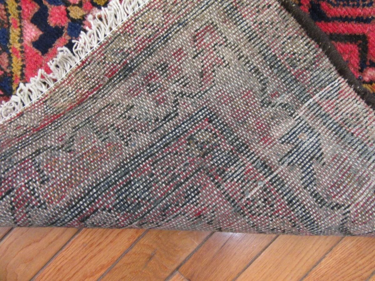 4′ x 11′ Semi Antique Persian Malayer Red Runner Rug Traditional Wool
