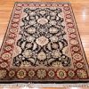 4′ x 6′ Navy Fine Hand-Knotted Indian Tabriz Rug – Traditional Wool