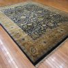 9′ x 12′ Indian Navy Gold Oriental Rug Traditional Wool