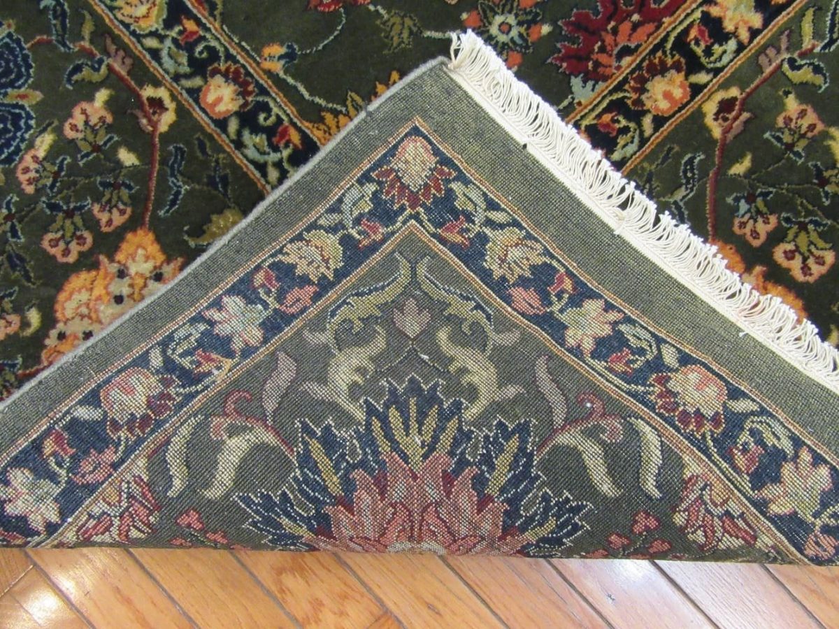 9′ x 12′ Traditional Indian Tabriz Design Handmade Oriental Rug