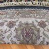 10′ x 10′ Indian Round Handmade Oriental Rug Dark Floral