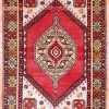 4′ x 6′ Red Fine Hand-Knotted Turkish Oushak Rug – Traditional Wool