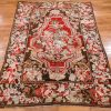 5′ x 7′ Deep Espresso and Cochineal Rose Hand-Knotted Antique Caucasian Karabagh Vase Prayer Rug – Collector’s Wool