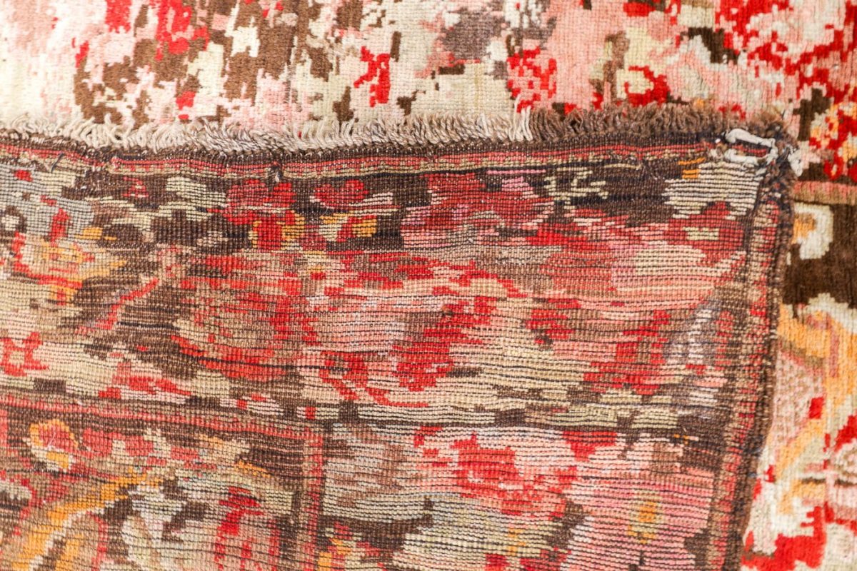 5′ x 7′ Deep Espresso and Cochineal Rose Hand-Knotted Antique Caucasian Karabagh Vase Prayer Rug – Collector’s Wool