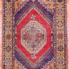 4′ x 6′ Red Fine Hand-Knotted Turkish Oushak Rug – Traditional Wool