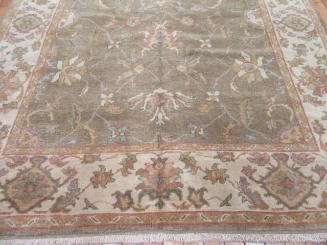 5′ x 9′ Turkey Oushack Green Oriental Rug Traditional Wool