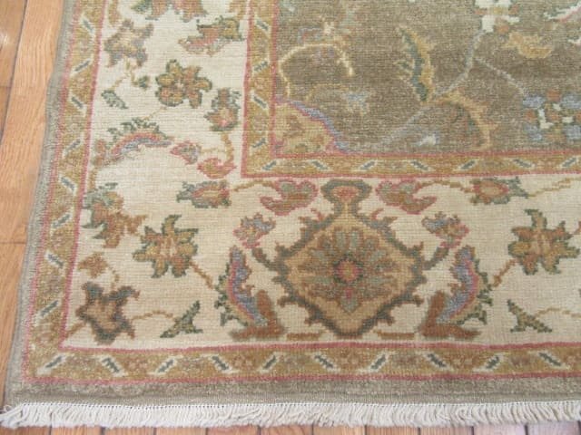 5′ x 9′ Turkey Oushack Green Oriental Rug Traditional Wool