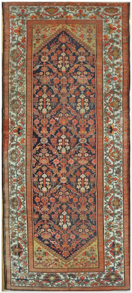 6′ x 14′ Navy Fine Hand-Knotted Antique Persian Malayer Rug – Antique Wool