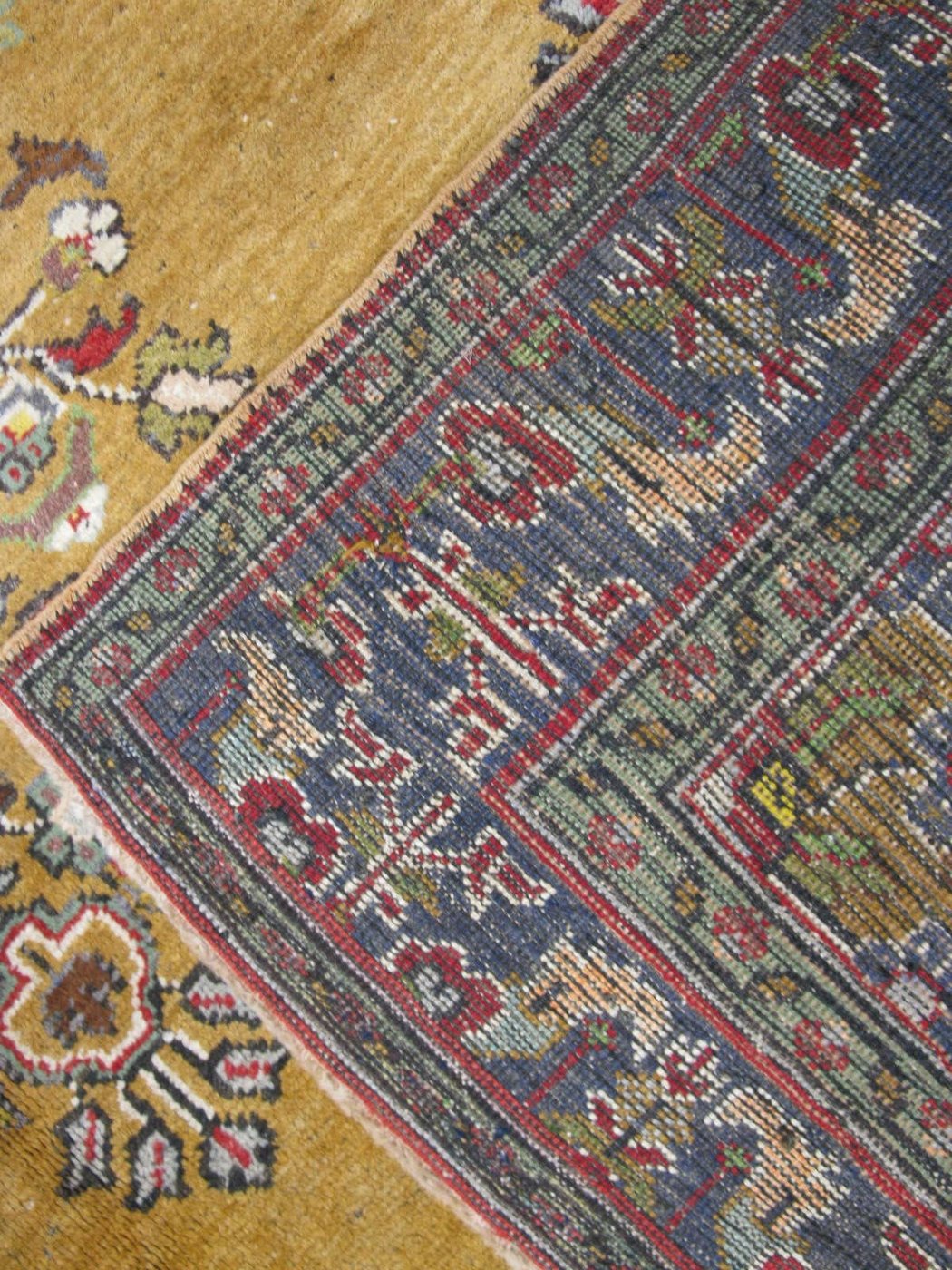 10′ x 11′ Turkish Gold Semi Antique Rug Traditional Wool
