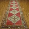 5′ x 21′ Turkish Red Vintage Runner Rug Transitional Wool