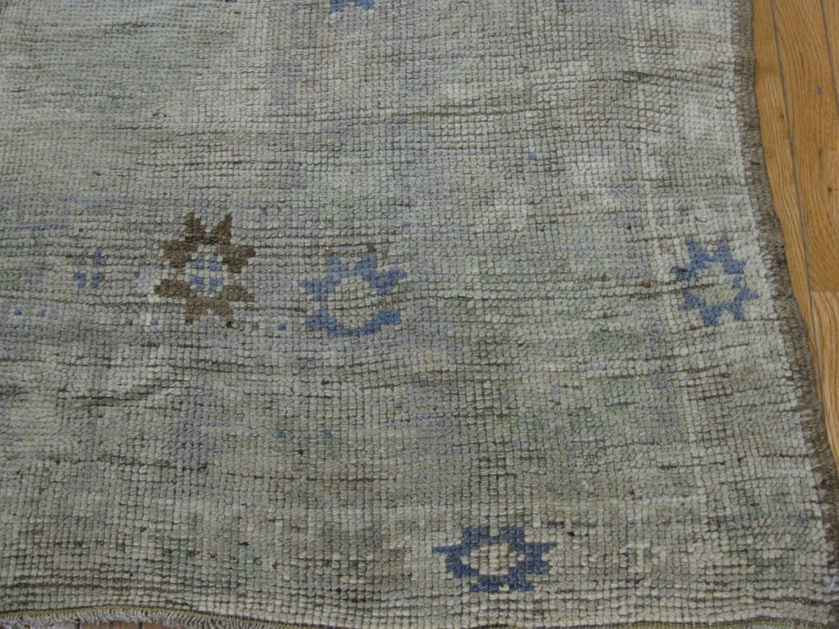 6′ x 14′ Turkish Ivory Vintage Runner Rug Transitional Wool