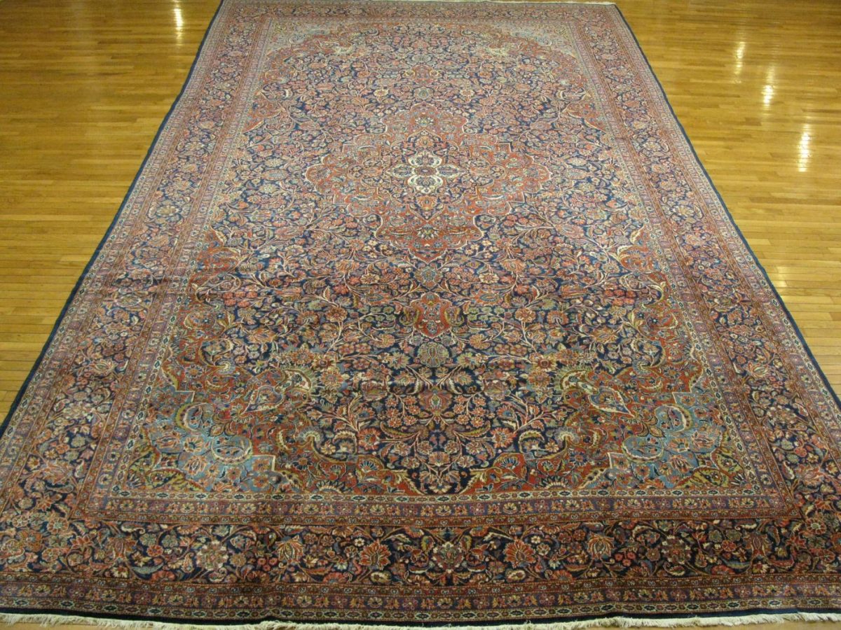 10′ x 18′ Persian Red Antique Kashan Rug Traditional Wool