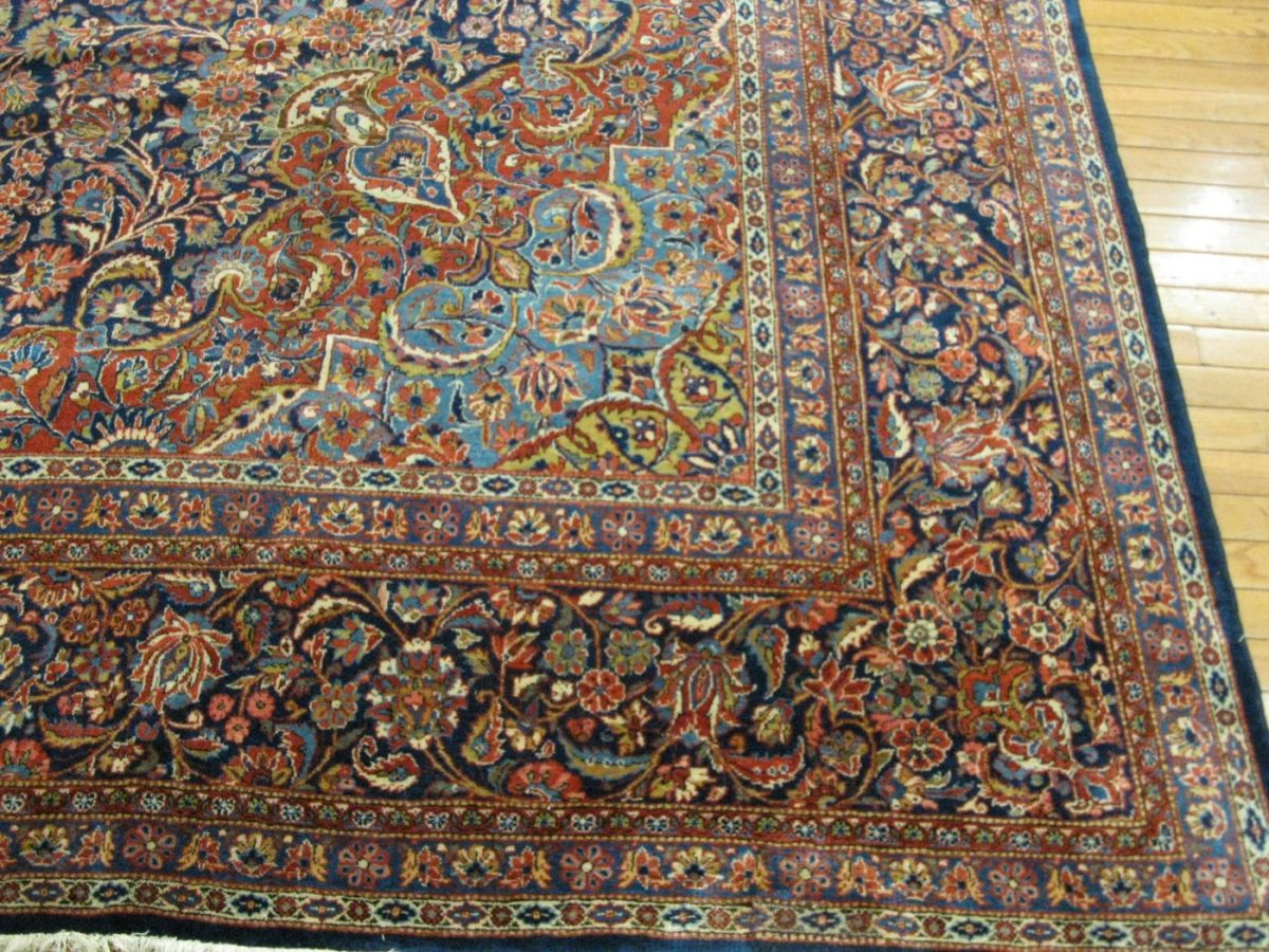 10′ x 18′ Persian Red Antique Kashan Rug Traditional Wool