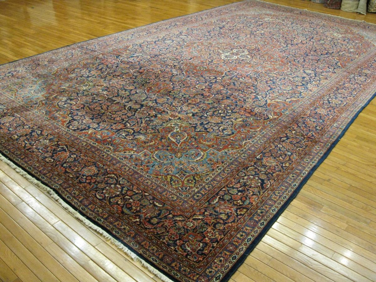 10′ x 18′ Persian Red Antique Kashan Rug Traditional Wool