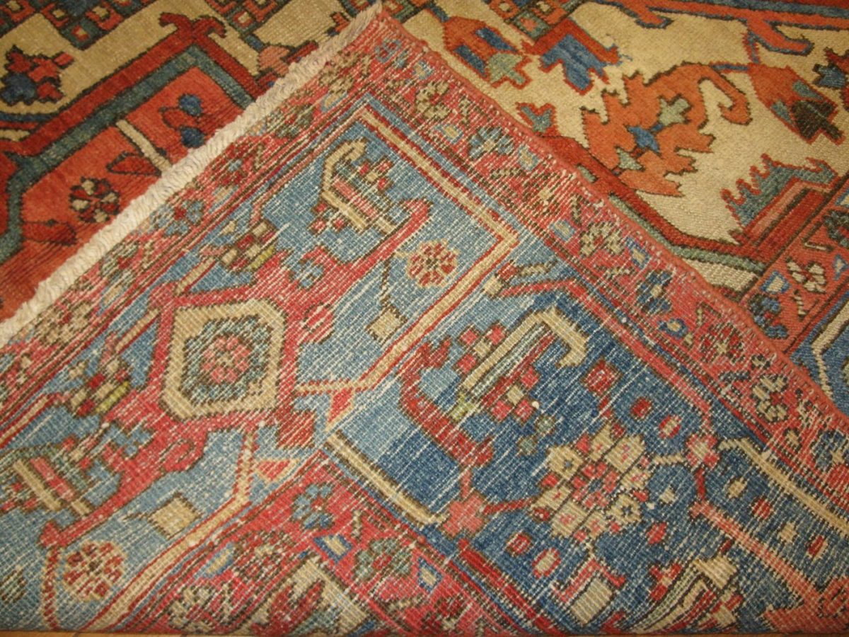 9′ x 13′ Persian Rust Antique Serapi Rug Traditional Wool