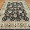 8′ x 11′ Black Fine Hand-Knotted Pakistani Oriental Rug – Transitional Wool