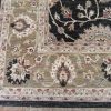 8′ x 11′ Black Fine Hand-Knotted Pakistani Oriental Rug – Transitional Wool