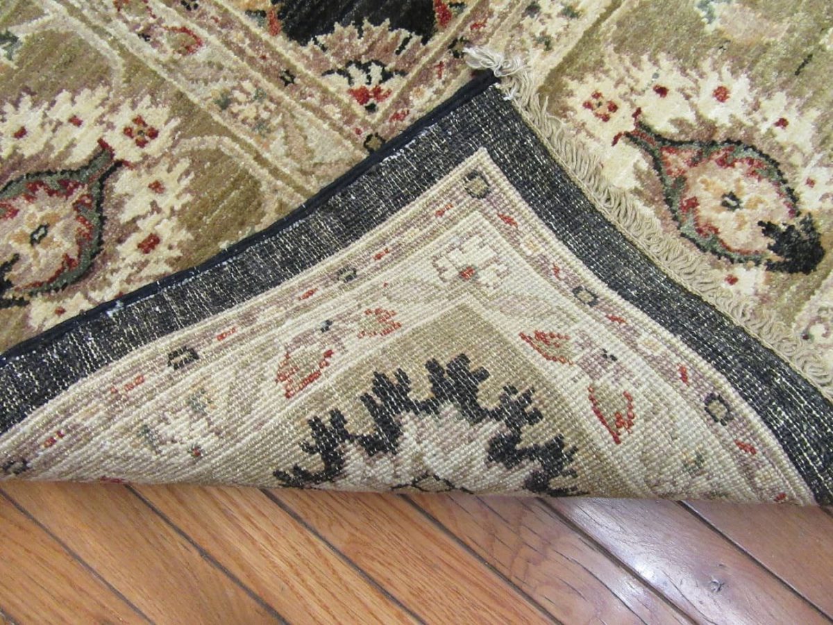 8′ x 11′ Black Fine Hand-Knotted Pakistani Oriental Rug – Transitional Wool