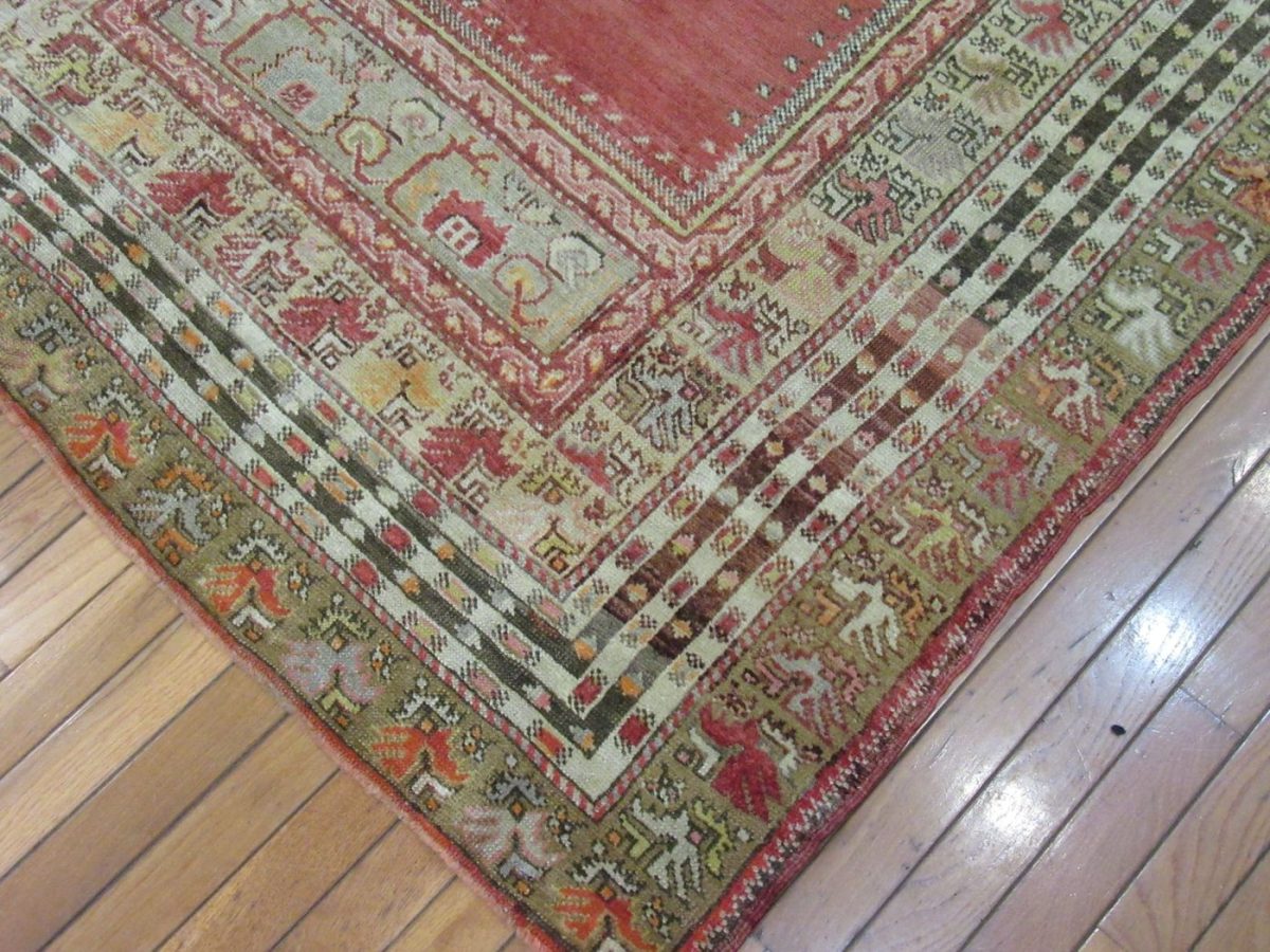 4′ x 7′ Red Fine Hand-Knotted Turkish Rug – Traditional Wool