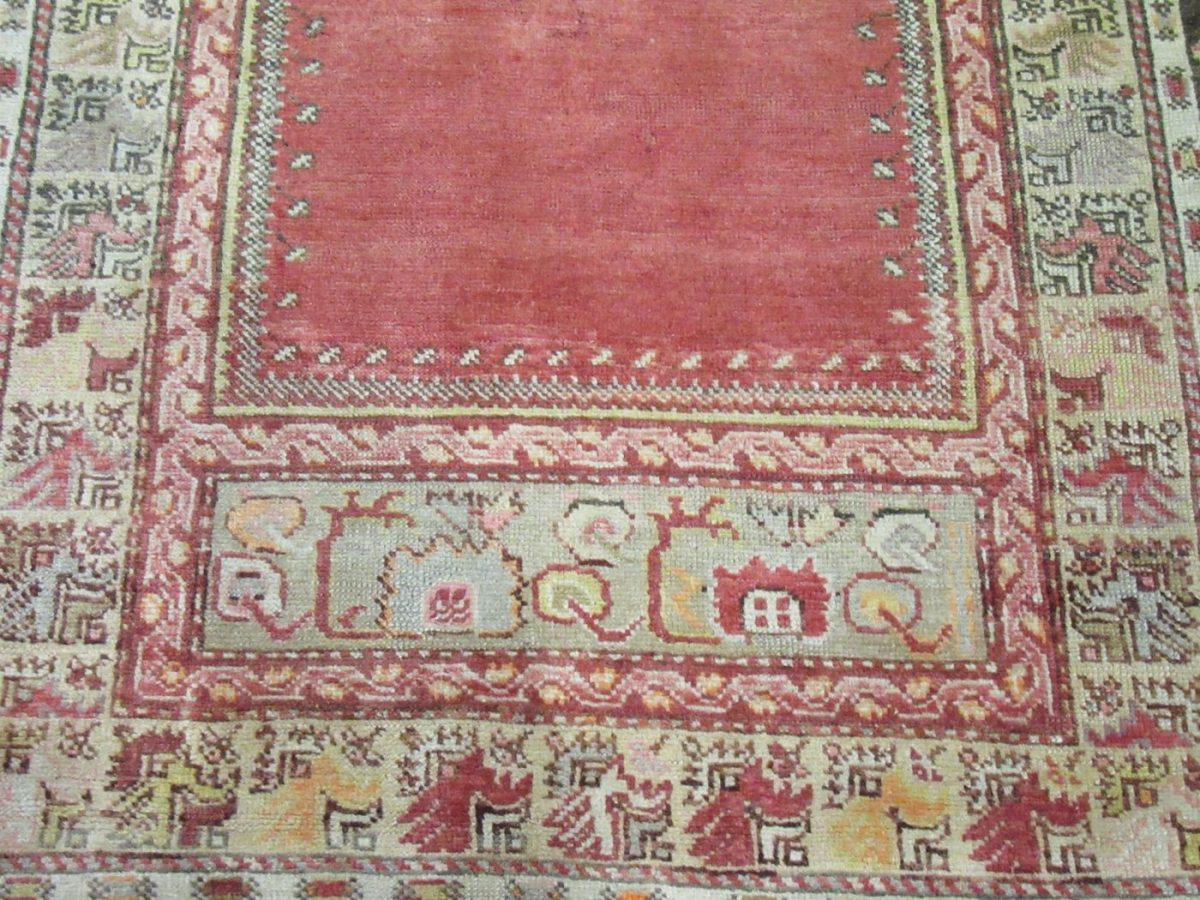 4′ x 7′ Red Fine Hand-Knotted Turkish Rug – Traditional Wool
