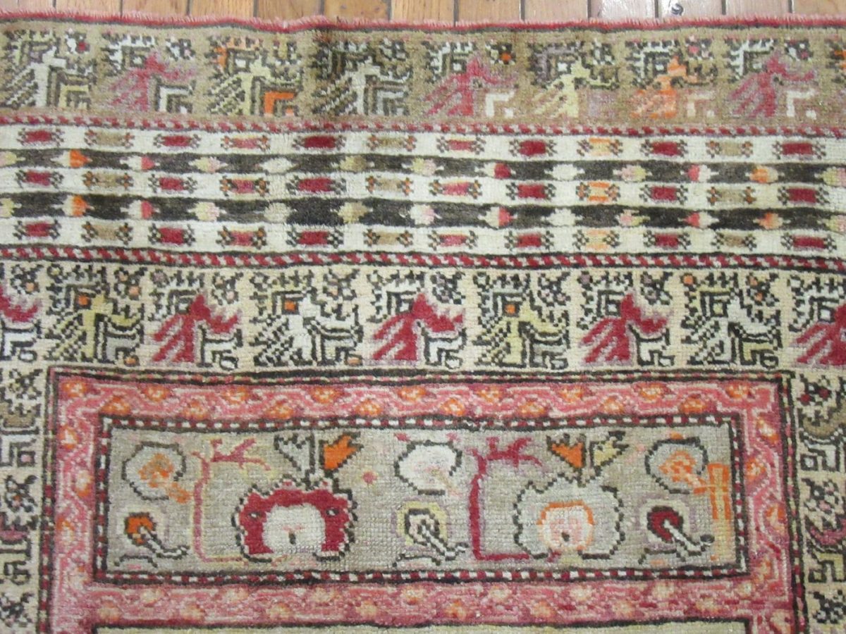4′ x 7′ Red Fine Hand-Knotted Turkish Rug – Traditional Wool
