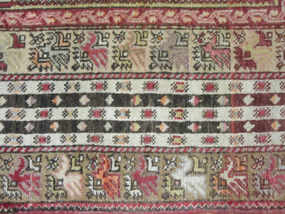4′ x 7′ Red Fine Hand-Knotted Turkish Rug – Traditional Wool
