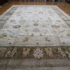 13′ x 16′ Beige Fine Hand-Knotted Turkish Oushak Rug – Traditional Wool