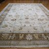 13′ x 16′ Beige Fine Hand-Knotted Turkish Oushak Rug – Traditional Wool