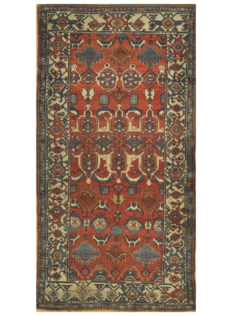 4′ x 8′ Persian Red Antique Northwest Rug Traditional Hand-Knotted Wool