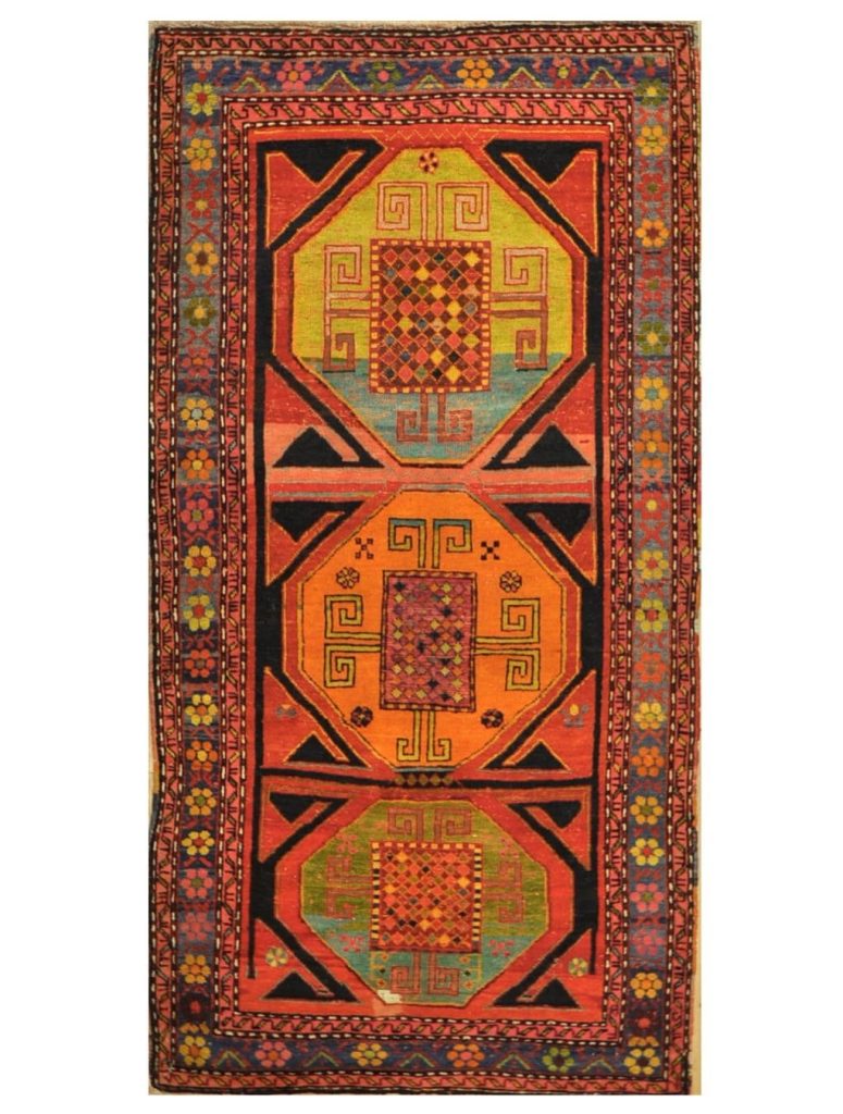 4′ x 7′ Red Fine Hand-Knotted Turkish Vintage Rug – Traditional Wool