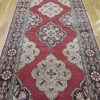 5′ x 14′ Red Fine Hand-Knotted Turkish Oushak Rug – Vintage Wool