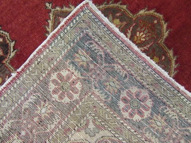 5′ x 14′ Red Fine Hand-Knotted Turkish Oushak Rug – Vintage Wool