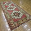 5′ x 12′ Red Fine Hand-Knotted Turkish Oushak Rug – Vintage Wool - 5 5′ x 12′ Red Fine Hand-Knotted Turkish Oushak Rug – Vintage Wool