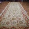 9′ x 25′ Beige Fine Hand-Knotted Turkish Oushak Runner Rug – Vintage Wool