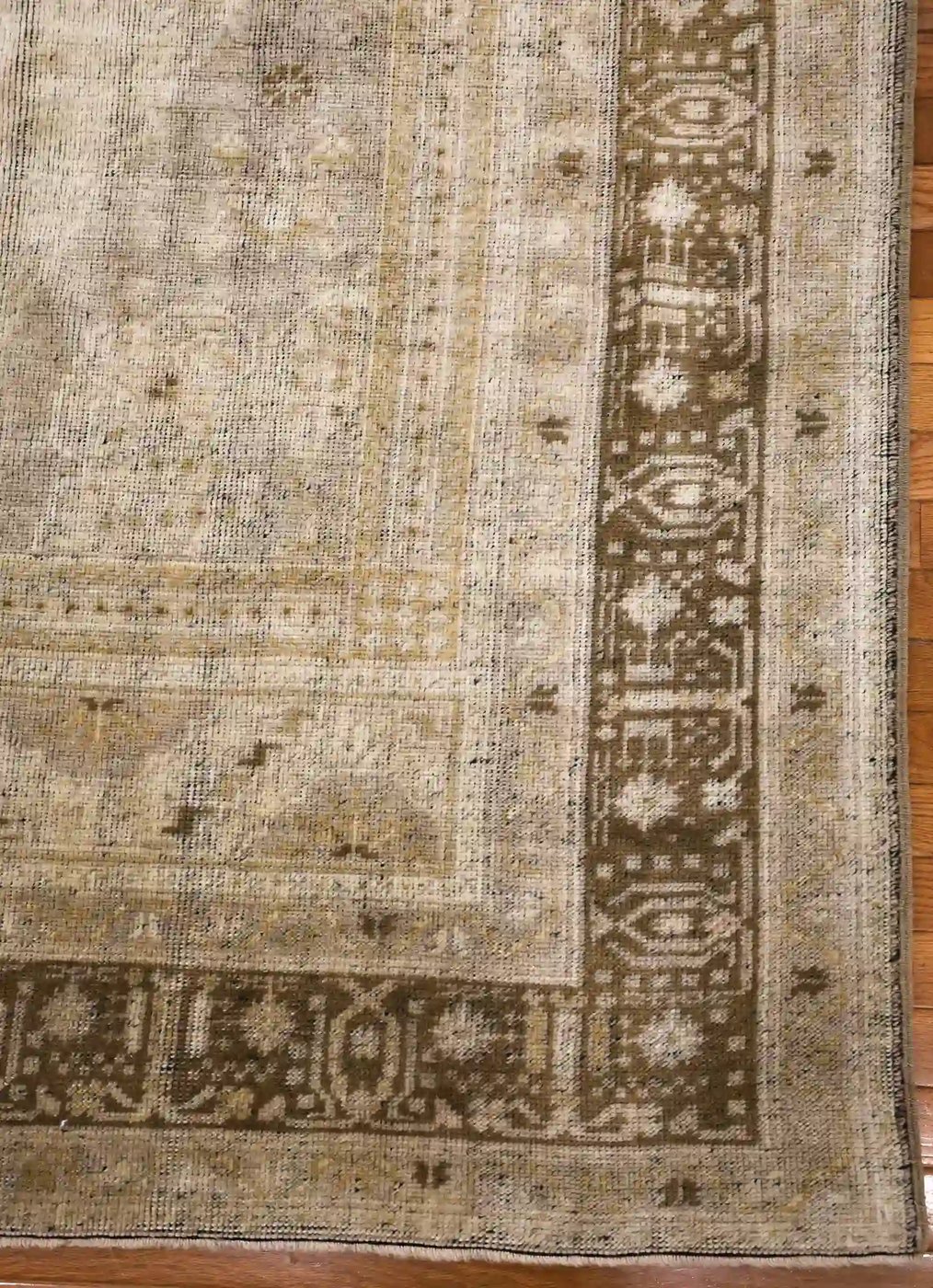 6′ x 10′ Beige Fine Hand-Knotted Turkish Oushak Rug – Vintage Wool