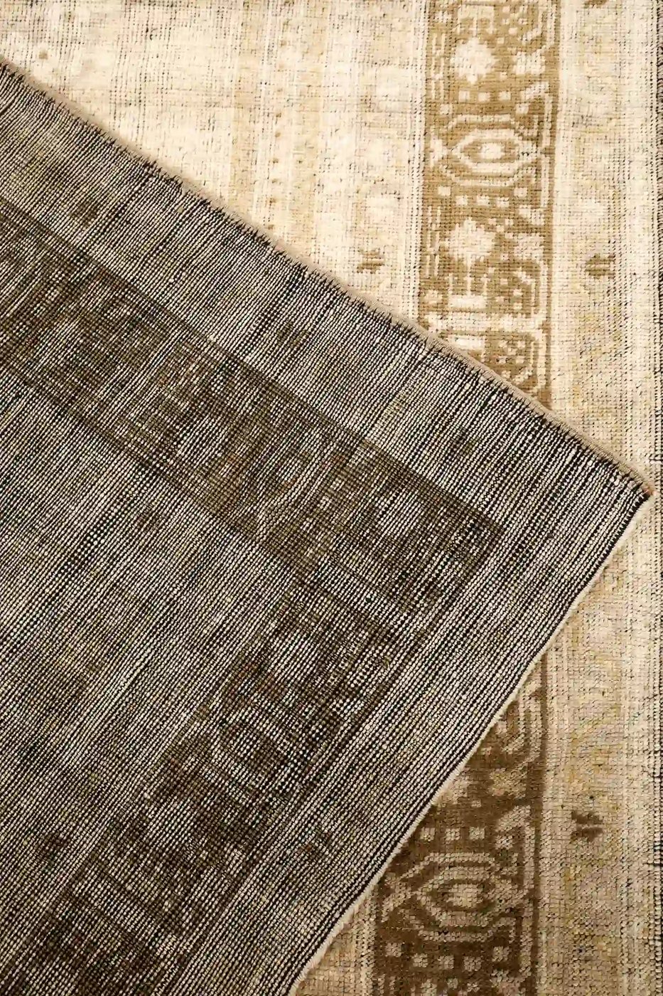 6′ x 10′ Beige Fine Hand-Knotted Turkish Oushak Rug – Vintage Wool