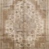 7′ x 11′ Beige Fine Hand-Knotted Turkish Oushak Rug – Vintage Wool