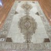 7′ x 14′ Beige Fine Hand-Knotted Turkish Anatolian Rug – Transitional Traditional Wool